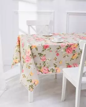 Скатерть с пропиткой и кружевом «Майская роза» Clever