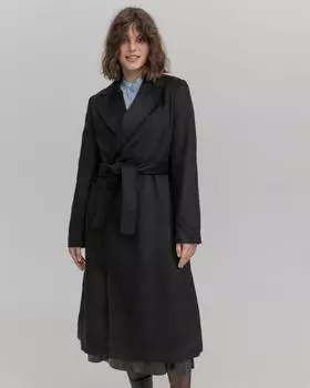 A la Tete Пальто женское, р. 56, цвет Черный