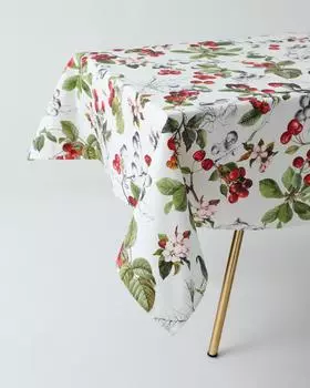 Хлопковая скатерть «Черешневый лес» с запатентованным защитным слоем от грязи и пятен