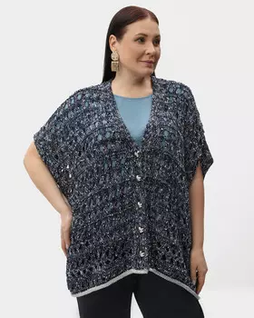 Ажурный кардиган свободного кроя