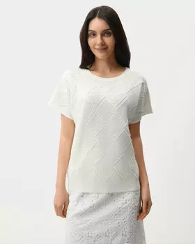 Ажурный пуловер свободного кроя