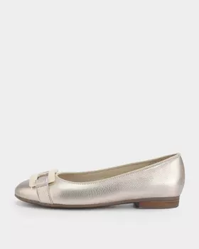 Балетки с декором в виде пряжки и подошвой Luftpolster