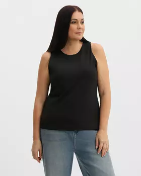 Базовая блузка-топ из гладкого трикотажа