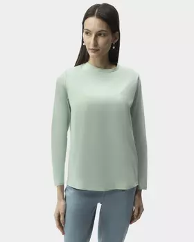 Базовый лонгслив из мерсеризованного хлопка