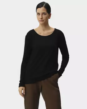 Базовый лонгслив полуприлегающего силуэта