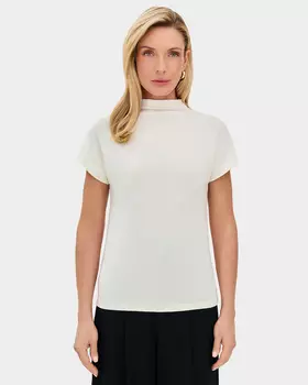 Базовый топ с воротником-стойкой