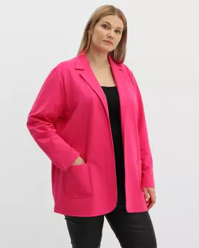 Яркий жакет из эластичной ткани на основе вискозы