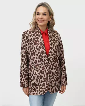 Блейзер с леопардовым принтом
