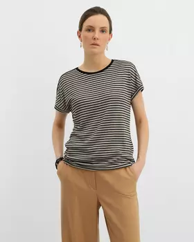 Блуза в полоску на завязках