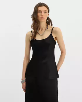 Сатиновый топ на бретелях