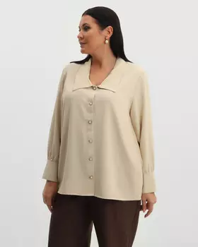 Блузка из немнущейся ткани с эластаном