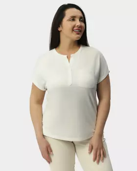 Блузка из трикотажа пике с короткими рукавами