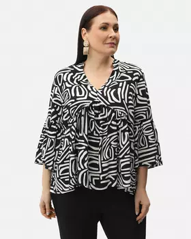 Блузка из вискозы с геометрическим принтом