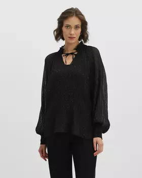 Блузка из жатого шифона на вискозной подкладке