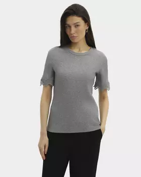 Блузка прямого кроя из эластичного полотна