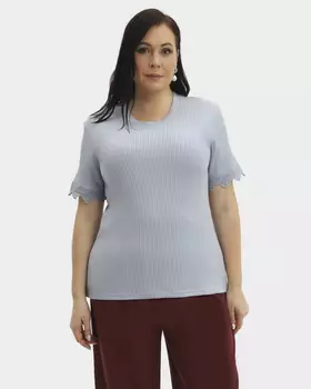 Блузка прямого кроя из эластичного полотна