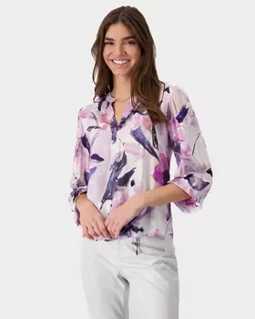 Блузка прямого кроя из струящейся вискозы