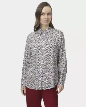 Блузка прямого кроя из вискозы