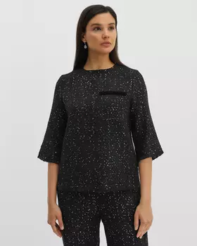 Блуза из твида с пайетками