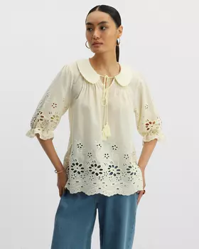 Блузка, р. 42, цвет Молочный