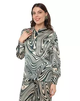 блузка, р. 44, цвет Абстрактный принт