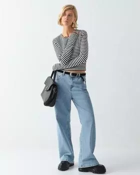 блузка, р. 46, цвет Черно-белый