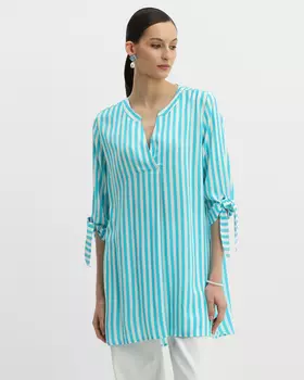 Туника из премиальной вискозы и V-образным вырезом