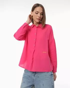 блузка, р. 48, цвет Ярко-розовый