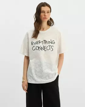 Футболка из фактурного трикотажа с эффектным жаккардовым рисунком