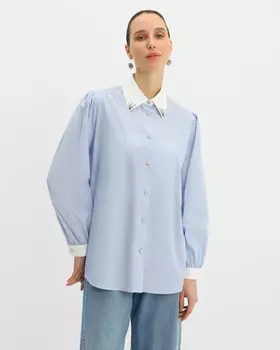 Блузка, р. 50, цвет Голубой