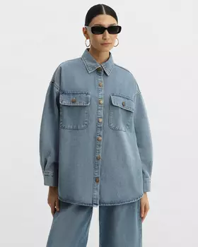 Блузка, р. 54, цвет Голубой