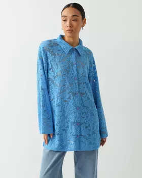 Блузка, р. 54, цвет Синий