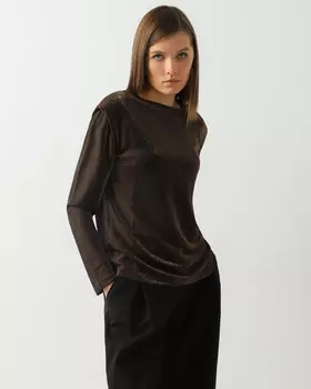 Блузка, р. 56, цвет Коричневый