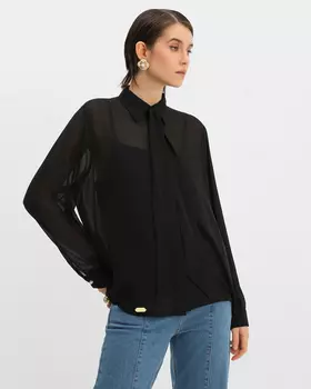 Блузка, р. 58, цвет Черный