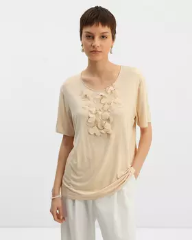 Блузка, р. 58, цвет Молочный