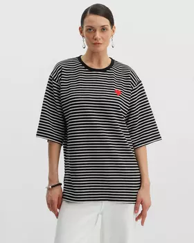 Блузка, р. L, цвет Черный/белый