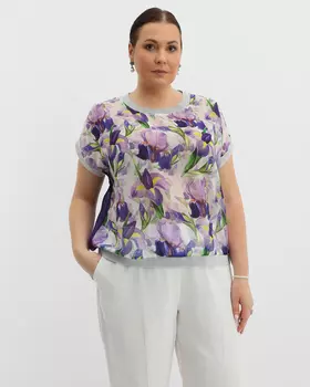 Блузка, р. L, цвет Ирисы