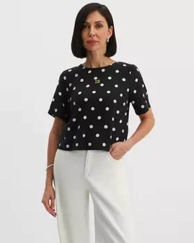 Блузка, р. M, цвет Черный/белый