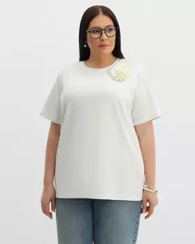 Блузка, р. XL, цвет Молочный