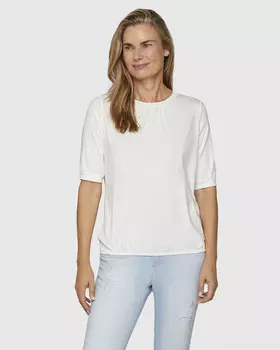 Блузка с манжетной сборкой на горловине и по низу