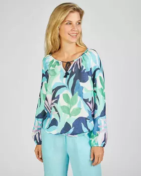 Блузка с растительным принтом
