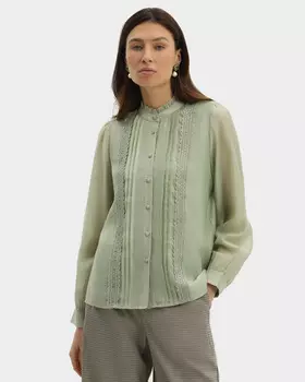 Блузка свободного кроя из тенсела