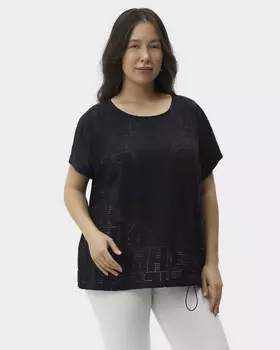 Блузка свободного кроя с регулируемым низом