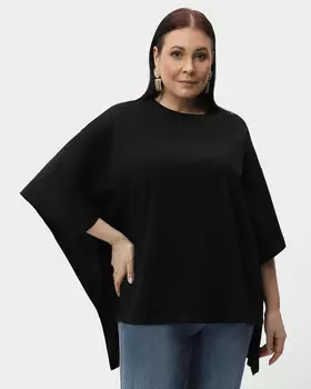 Блузка свободного кроя с рукавами «летучая мышь»