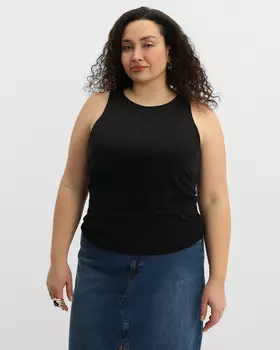 Топ из эластичного трикотажа с подкладкой на груди