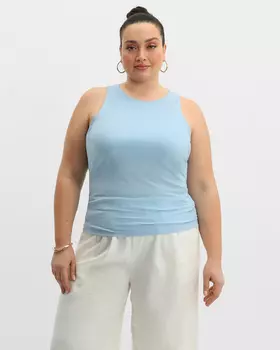 Блузка-топ, р. 54, цвет Голубой