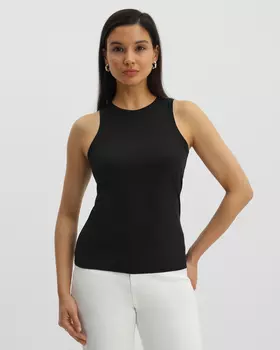 Базовый топ из гладкого вискозного трикотажа