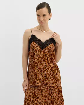 Блузка-топ, р. XXL, цвет Леопард