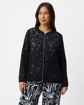 Бомбер с жаккардовой вышивкой