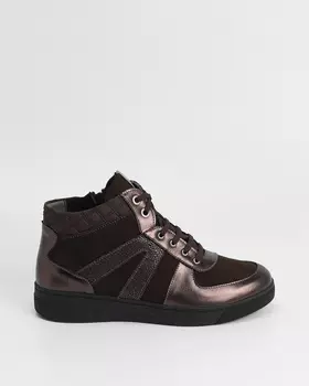 Ботинки из комбинации материалов c технологией Air Function, съемной стелькой и функциональными шнурком и молнией , р. 40, цвет Коричневый